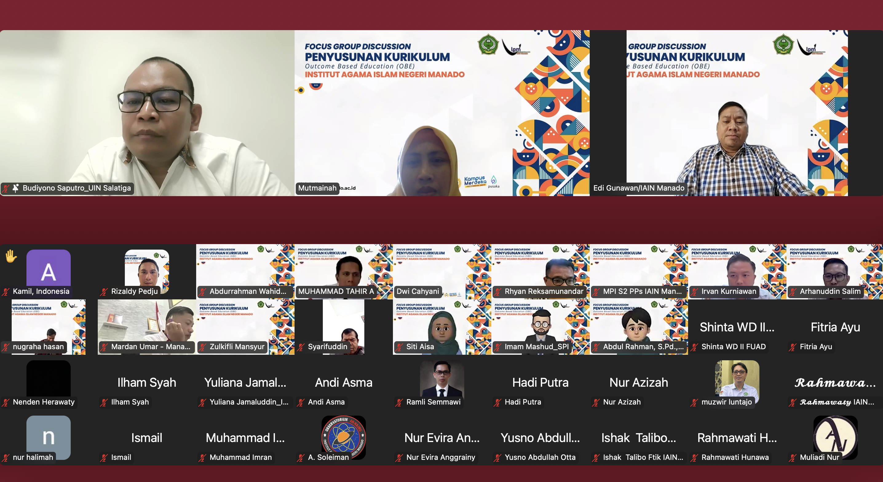 FGD Kurikulum OBE IAIN Manado 2025
